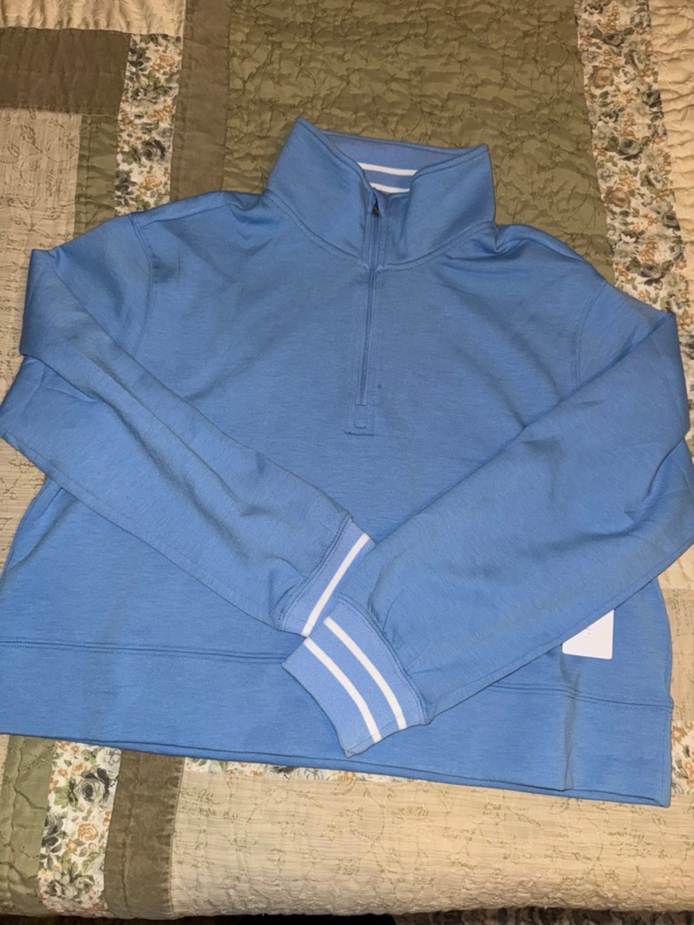 YOGALICIOUS Light Blue Quarter-Zip Sweat Women